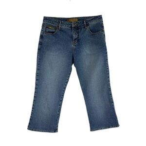 Lei Y2K Vintage eDenim Cropped Flare Capri Jeans